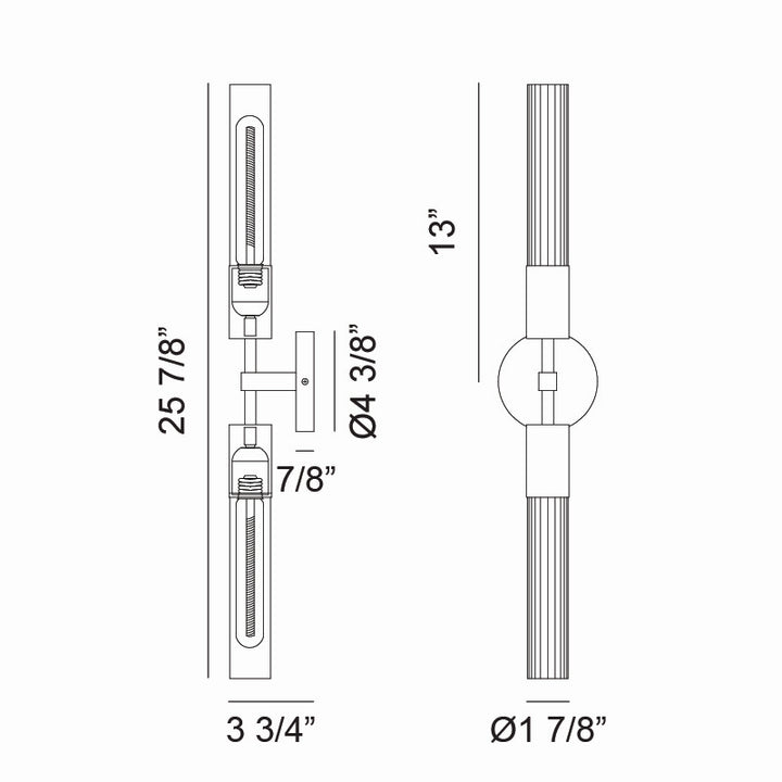 Matteo Canada - S04002CH - Two Light Vanity - Lumière - Chrome