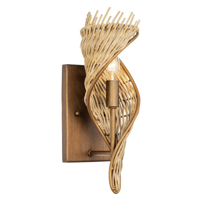 Varaluz - 240K01BTR - One Light Wall Sconce - Flow - Baguette/Natural Rattan
