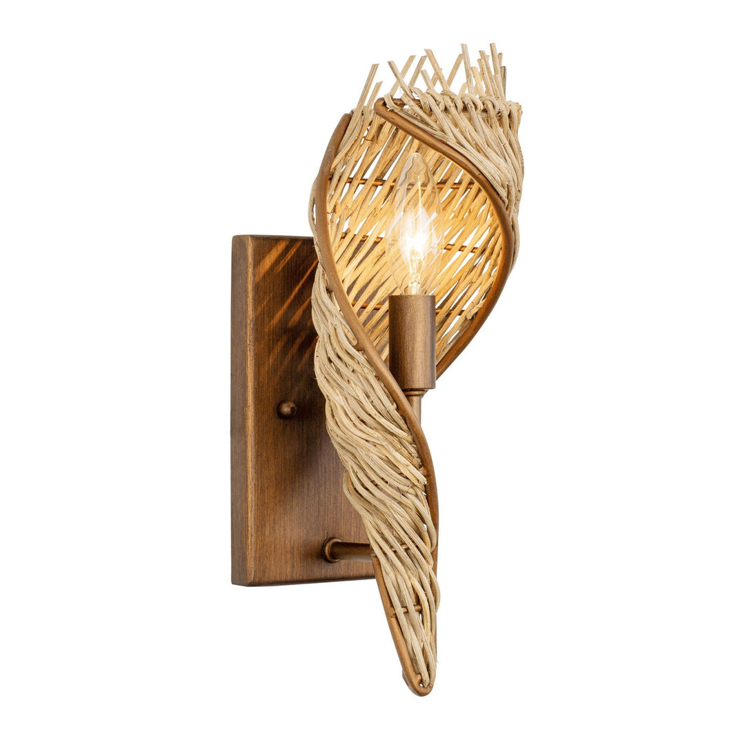 Varaluz - 240K01RBTR - One Light Wall Sconce - Flow - Baguette/Natural Rattan