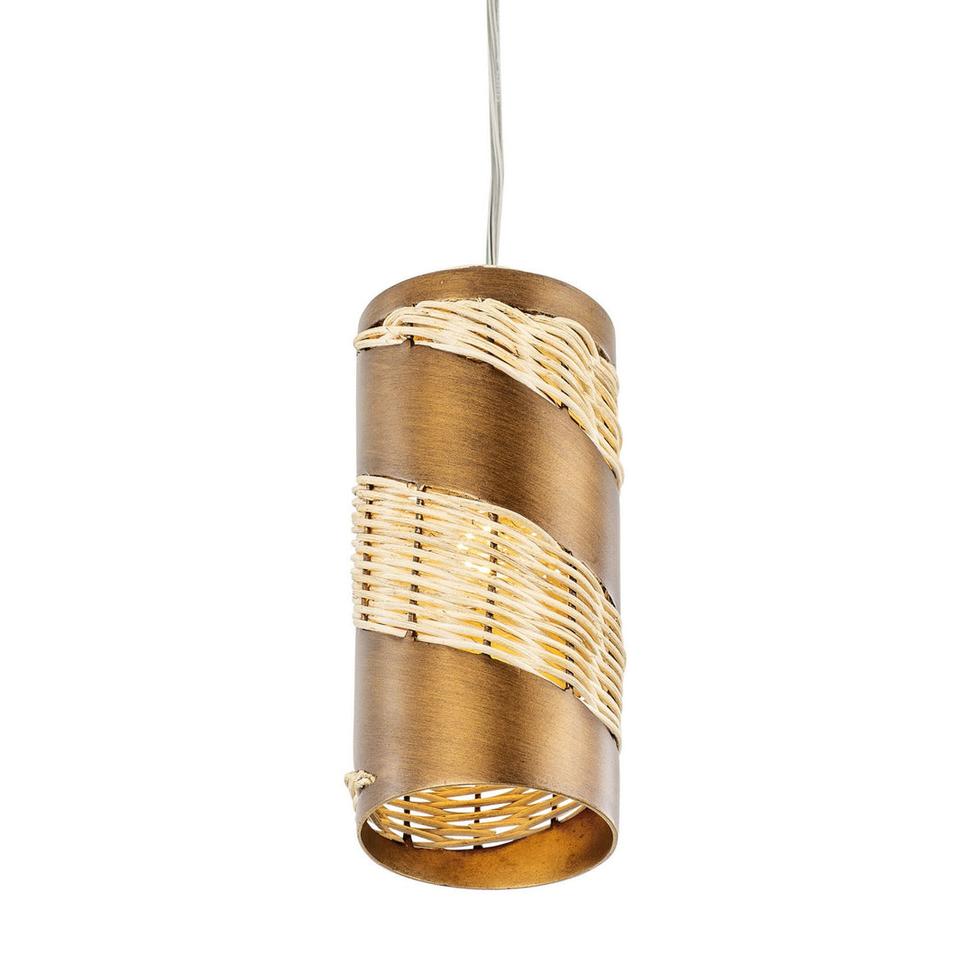 Varaluz - 240M01BTR - One Light Mini Pendant - Flow - Baguette/Natural Rattan