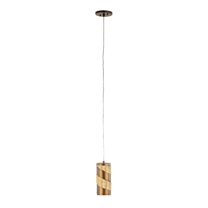 Varaluz - 240M01BTR - One Light Mini Pendant - Flow - Baguette/Natural Rattan