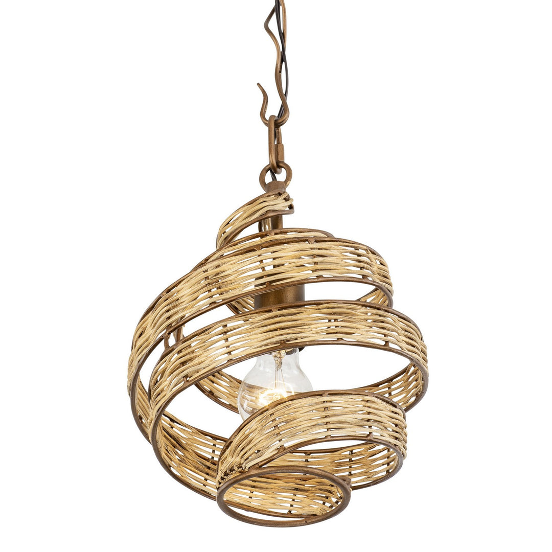 Varaluz - 240P01BTR - One Light Pendant - Flow - Baguette/Natural Rattan