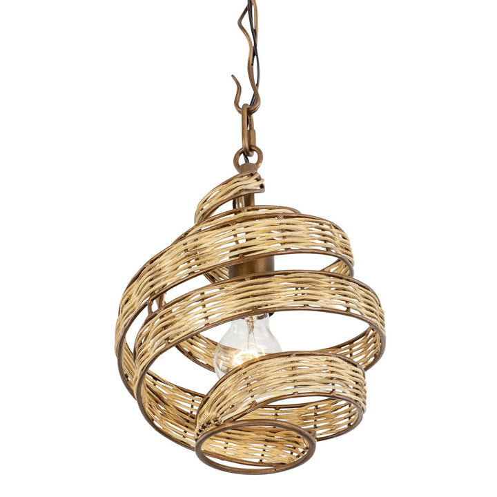 Varaluz - 240P01BTR - One Light Pendant - Flow - Baguette/Natural Rattan