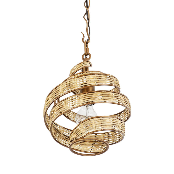 Varaluz - 240P01BTR - One Light Pendant - Flow - Baguette/Natural Rattan