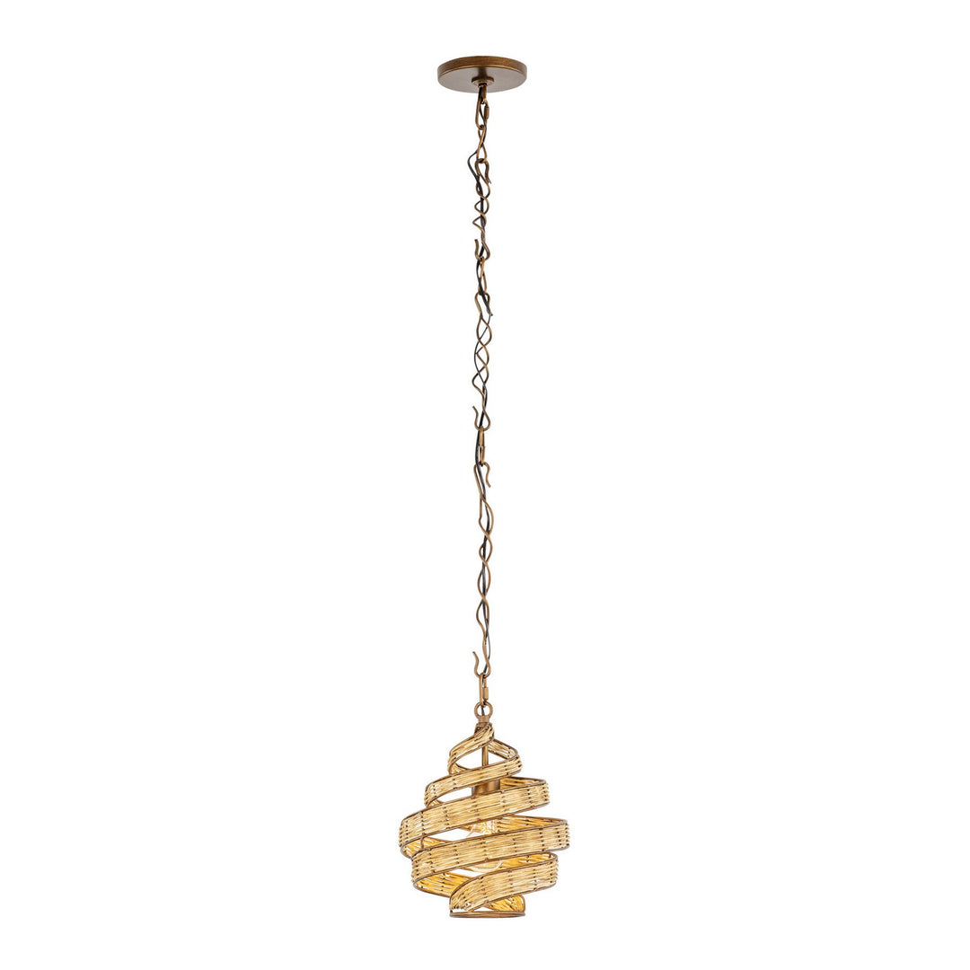 Varaluz - 240P01BTR - One Light Pendant - Flow - Baguette/Natural Rattan