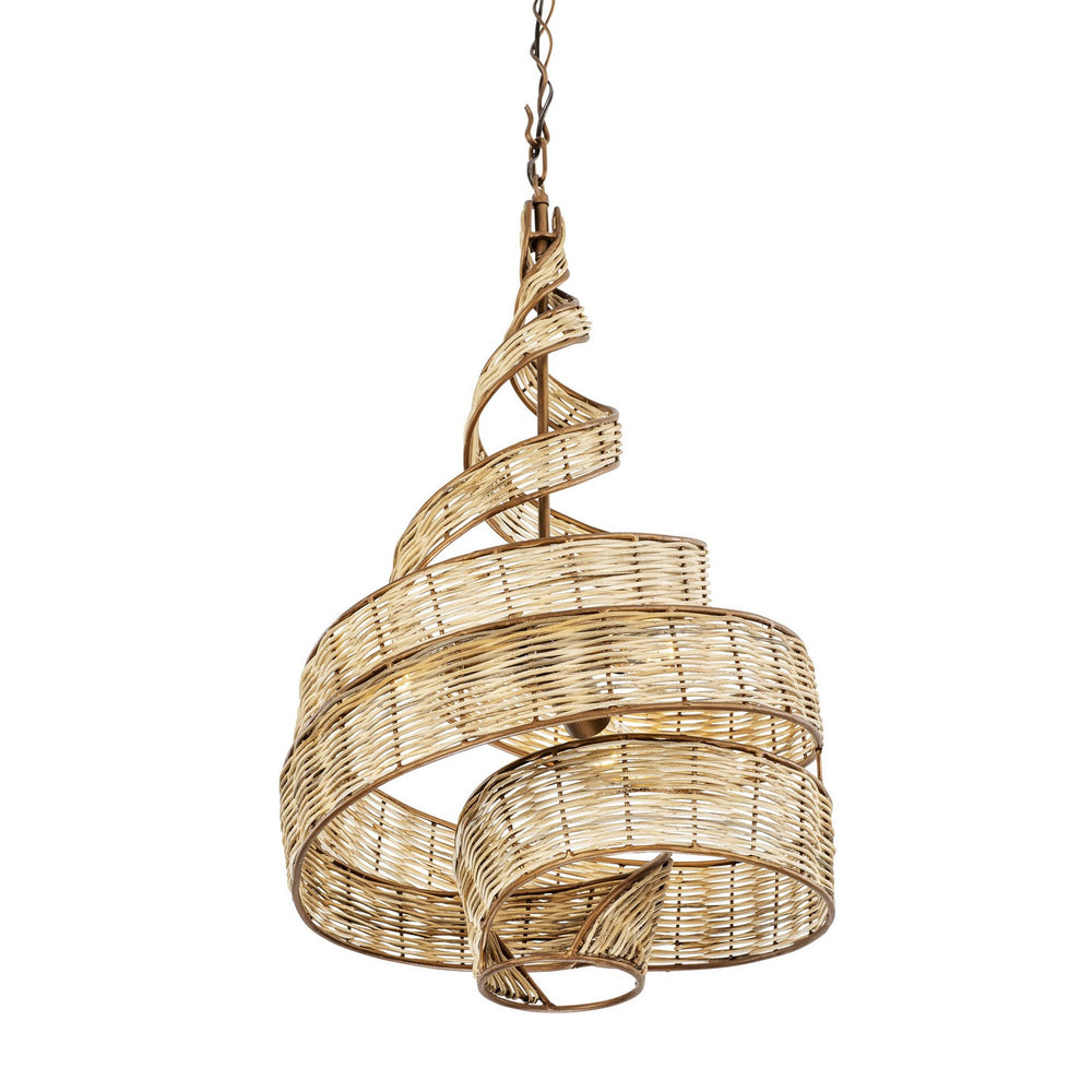 Varaluz - 240P03BTR - Three Light Pendant - Flow - Baguette/Natural Rattan