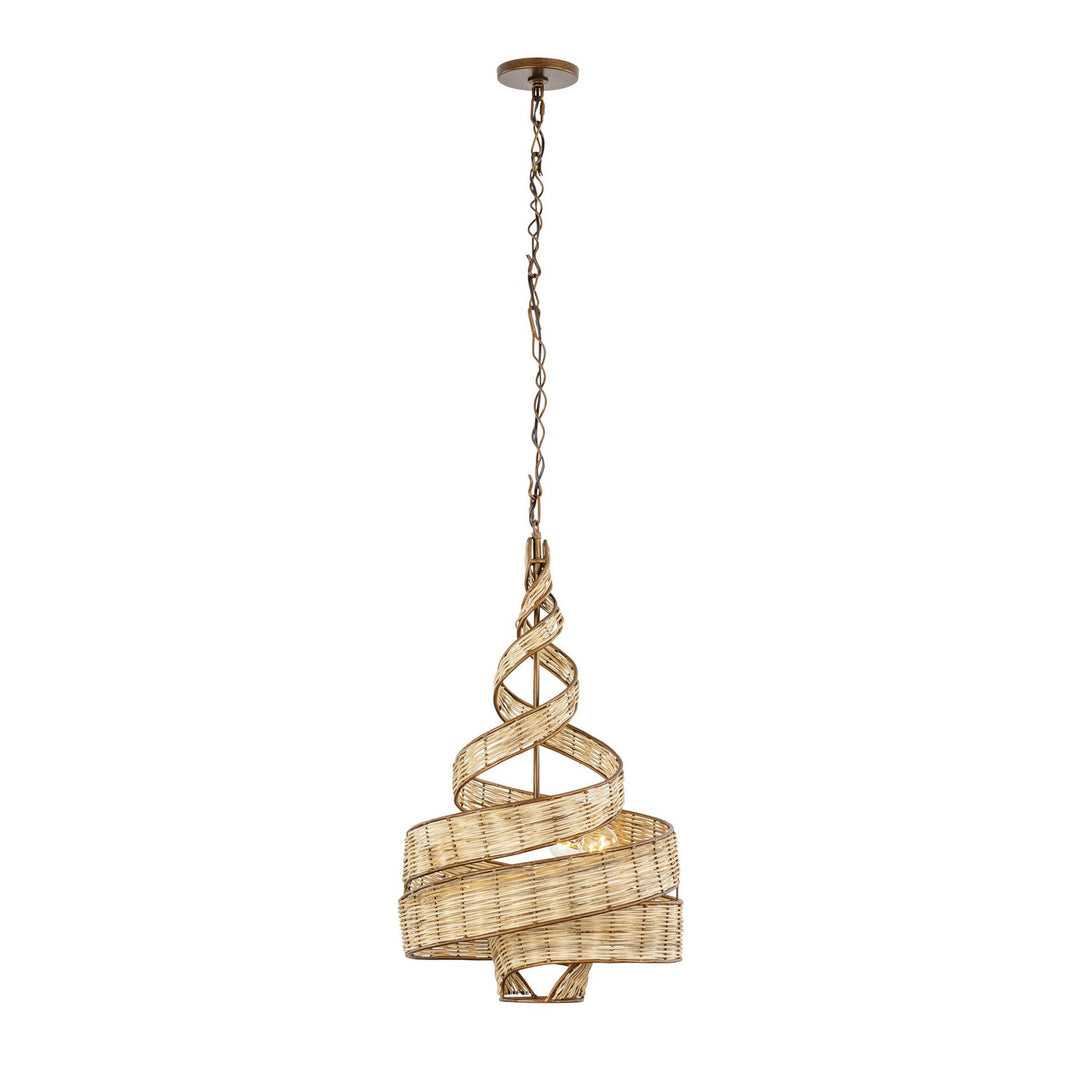 Varaluz - 240P03BTR - Three Light Pendant - Flow - Baguette/Natural Rattan