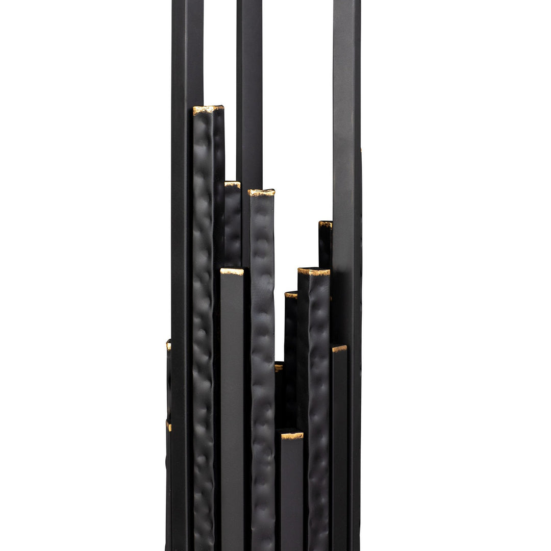 Varaluz - 309L06MBFG - Six Light Floor Lamp - Matrix - Matte Black/French Gold