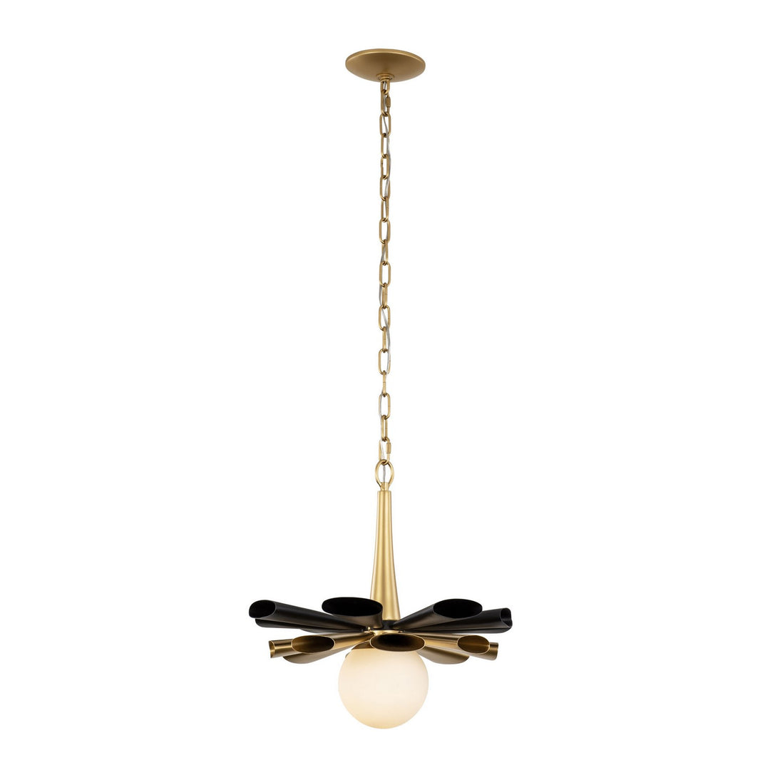 Varaluz - 372P01MMBFG - One Light Pendant - Daphne - Matte Black/French Gold