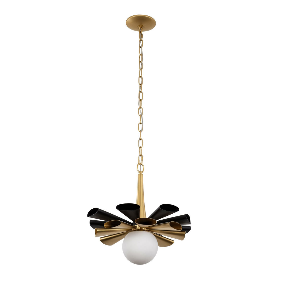 Varaluz - 372P01MMBFG - One Light Pendant - Daphne - Matte Black/French Gold