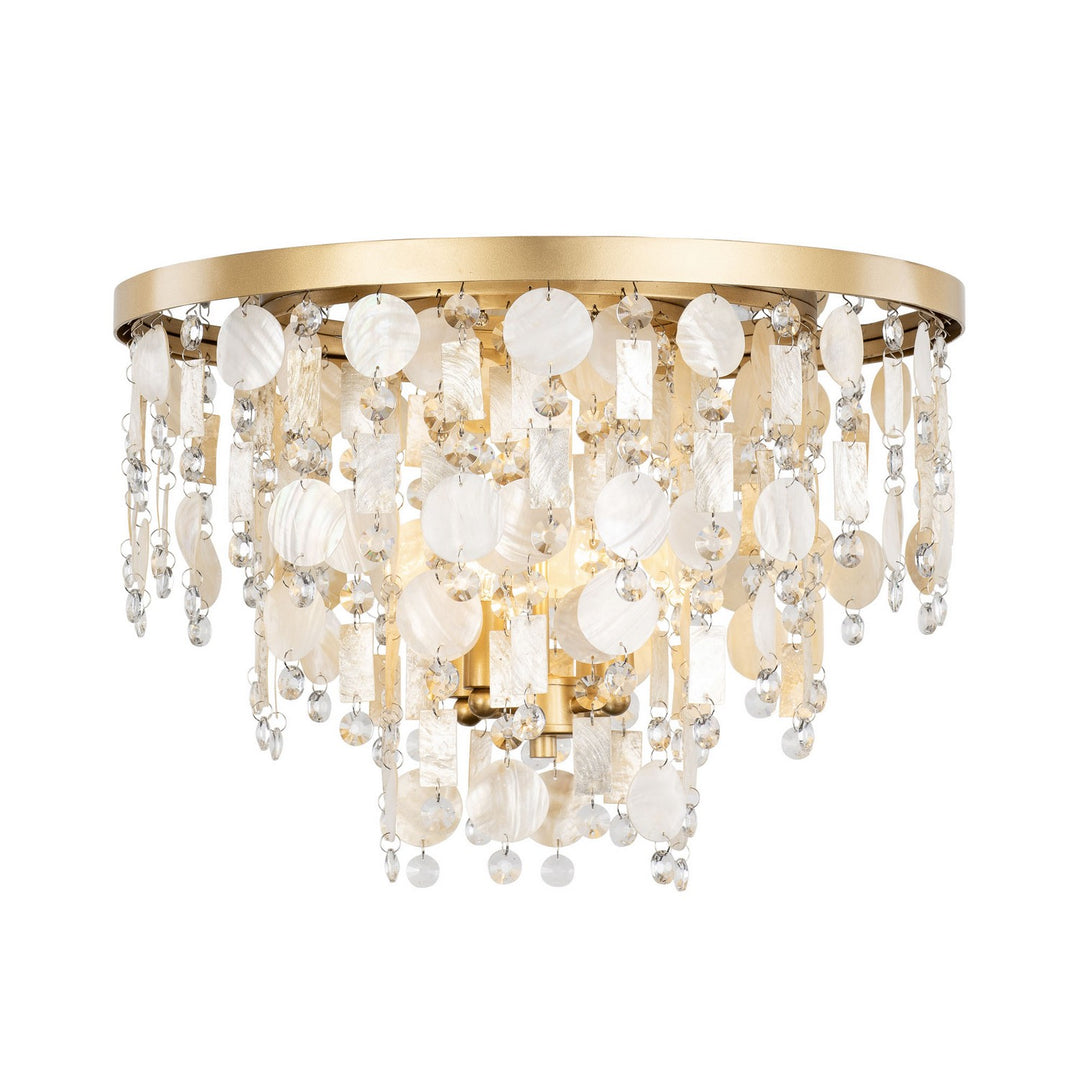 Varaluz - 377S04FG - Four Light Semi-Flush Mount - Kalani - French Gold