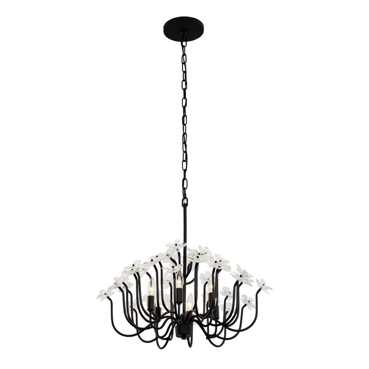 Varaluz - 378C06MB - Six Light Chandelier - Wildflower - Matte Black