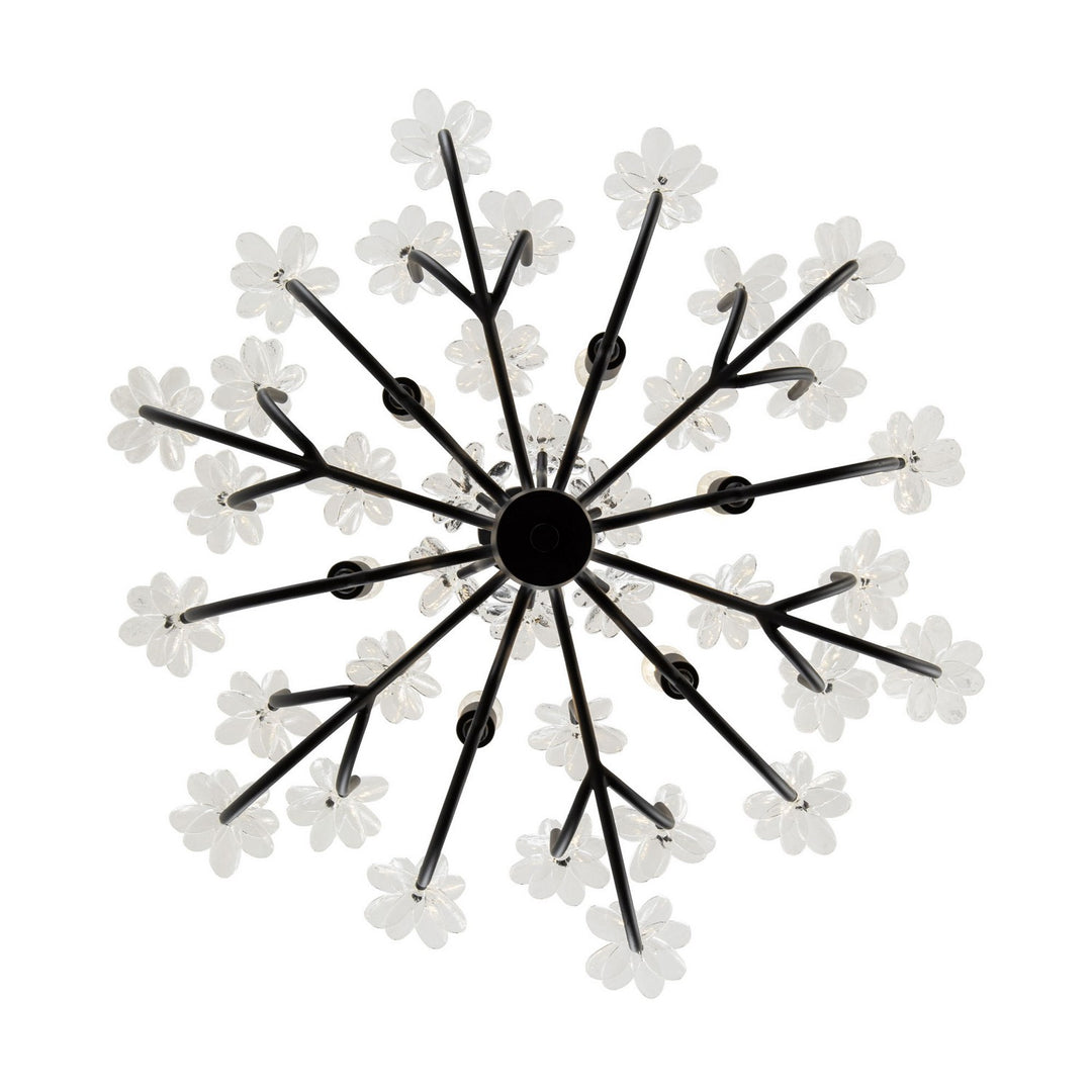 Varaluz - 378C06MB - Six Light Chandelier - Wildflower - Matte Black