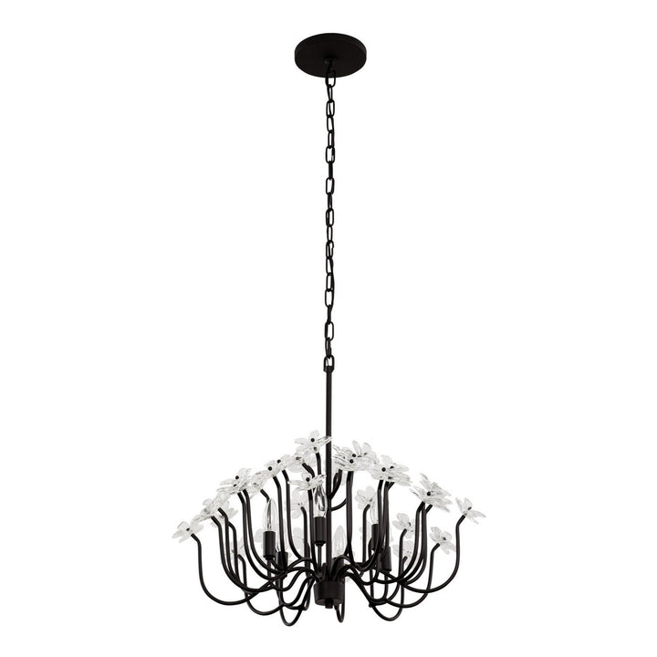 Varaluz - 378C06MB - Six Light Chandelier - Wildflower - Matte Black