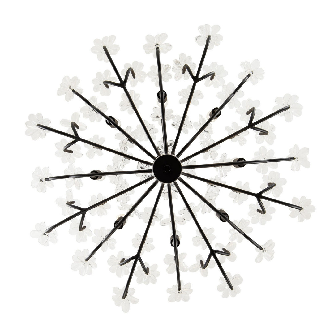 Varaluz - 378C08MB - Eight Light Chandelier - Wildflower - Matte Black