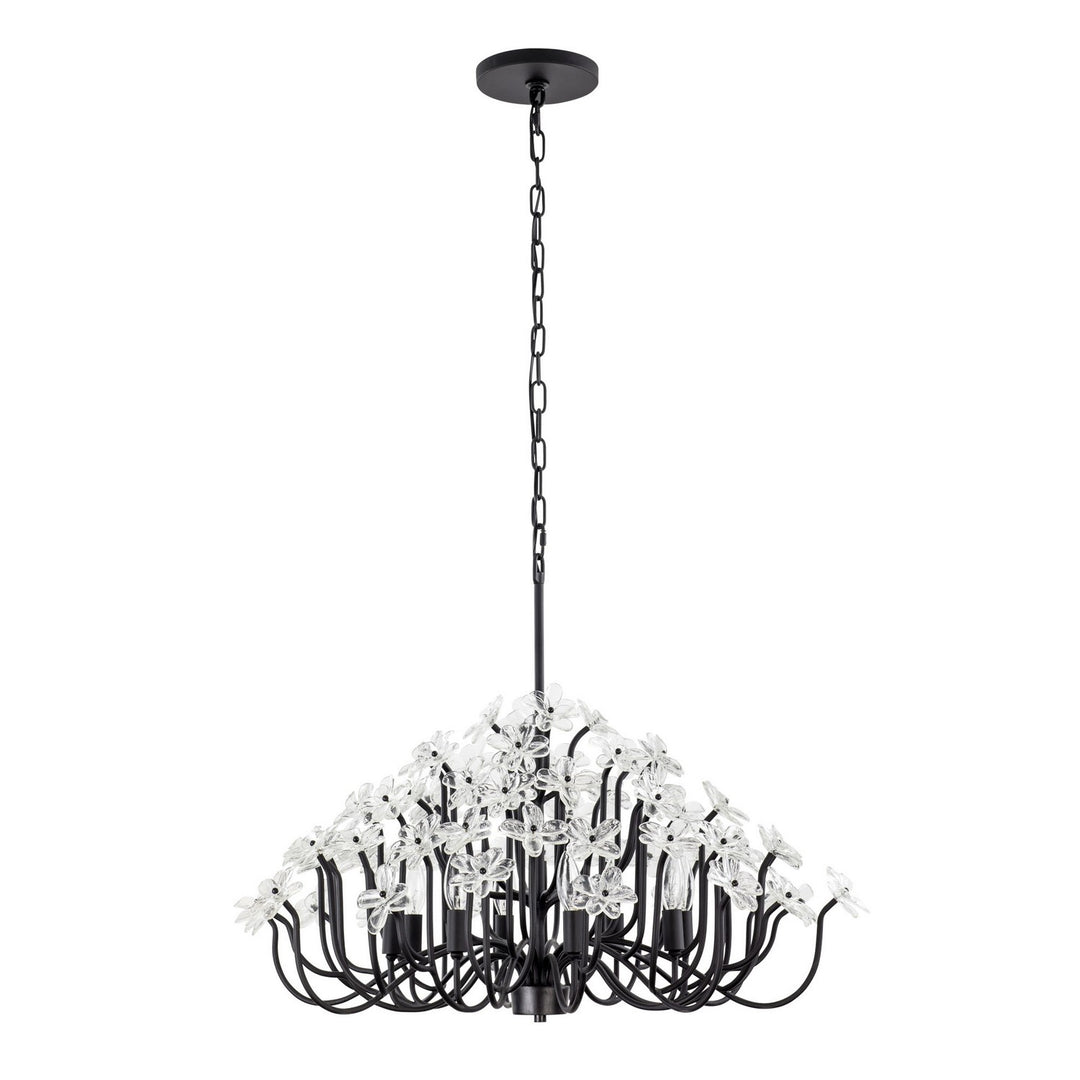 Varaluz - 378C08MB - Eight Light Chandelier - Wildflower - Matte Black