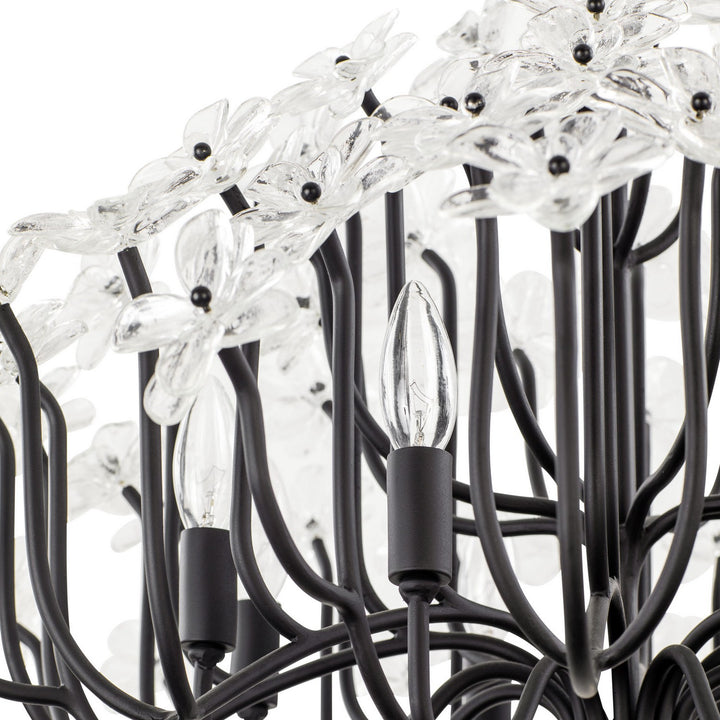Varaluz - 378C08MB - Eight Light Chandelier - Wildflower - Matte Black