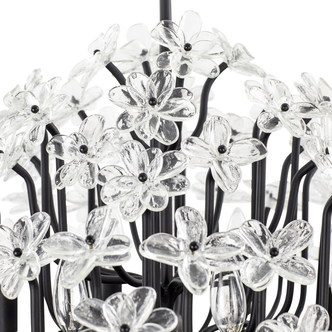 Varaluz - 378C08MB - Eight Light Chandelier - Wildflower - Matte Black