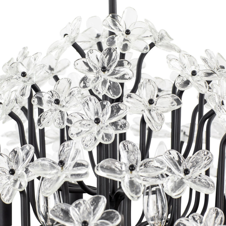Varaluz - 378C08MB - Eight Light Chandelier - Wildflower - Matte Black