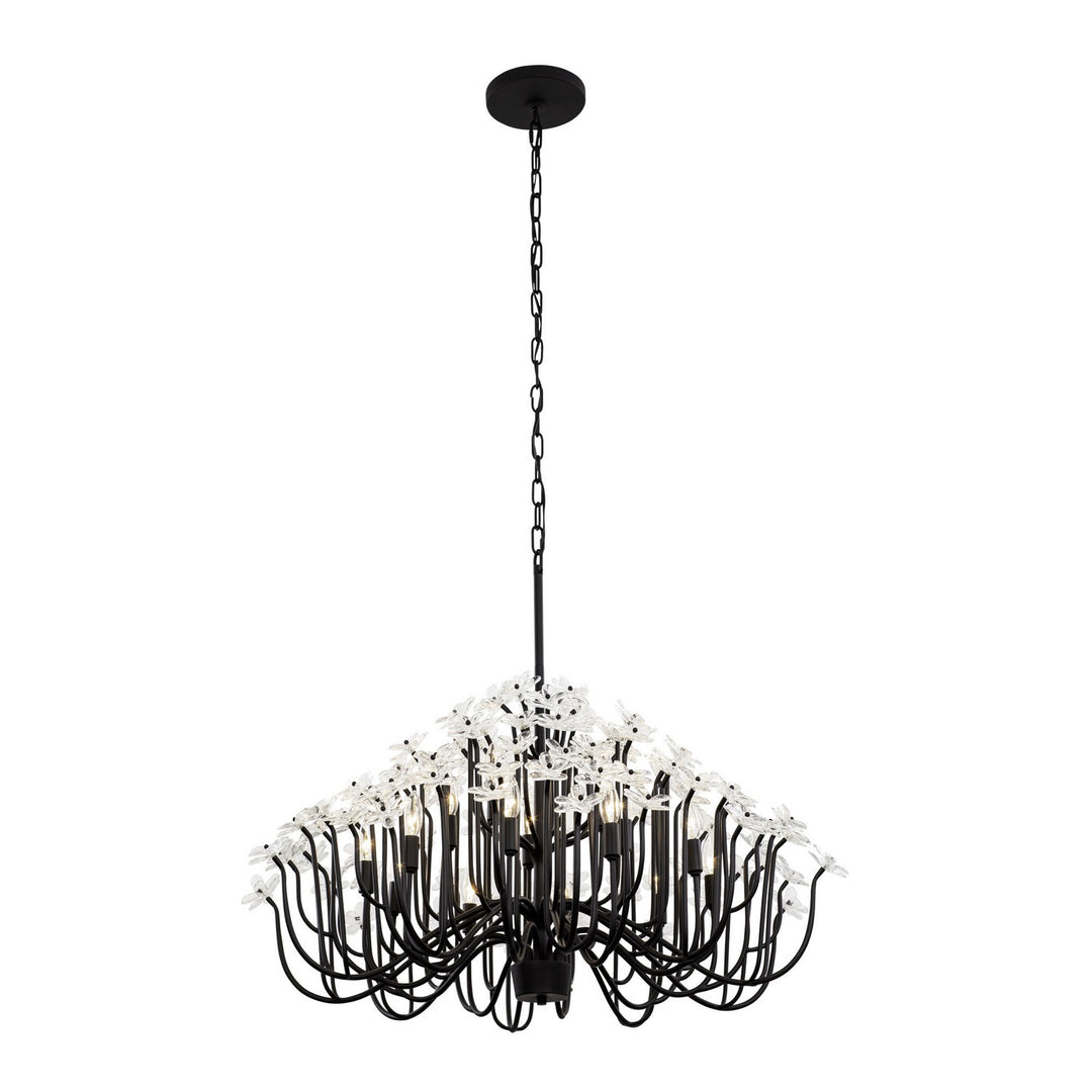 Varaluz - 378C15MB - 15 Light Chandelier - Wildflower - Matte Black