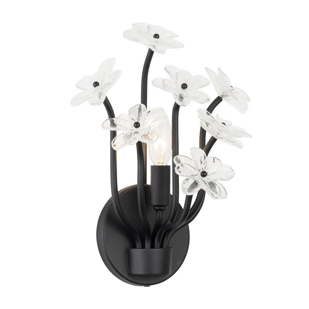 Varaluz - 378W01MB - One Light Wall Sconce - Wildflower - Matte Black
