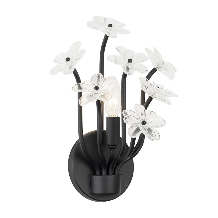 Varaluz - 378W01MB - One Light Wall Sconce - Wildflower - Matte Black