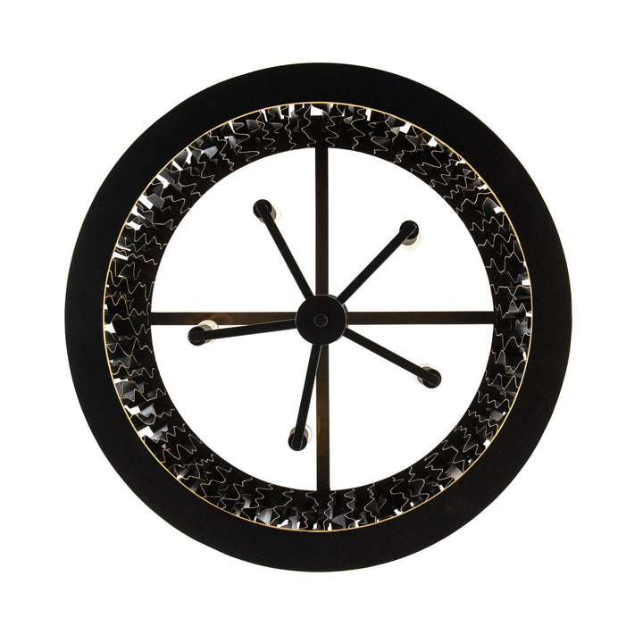 Varaluz - 380P05MBFG - Five Light Pendant - Estela - Matte Black/French Gold