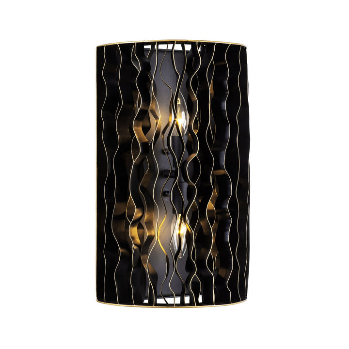 Varaluz - 380W02MBFG - Two Light Wall Sconce - Estela - Matte Black/French Gold