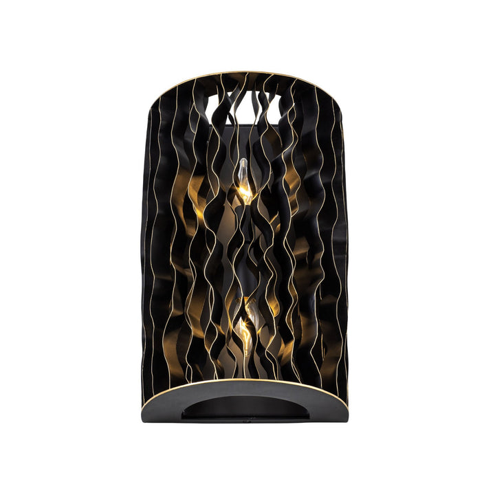 Varaluz - 380W02MBFG - Two Light Wall Sconce - Estela - Matte Black/French Gold