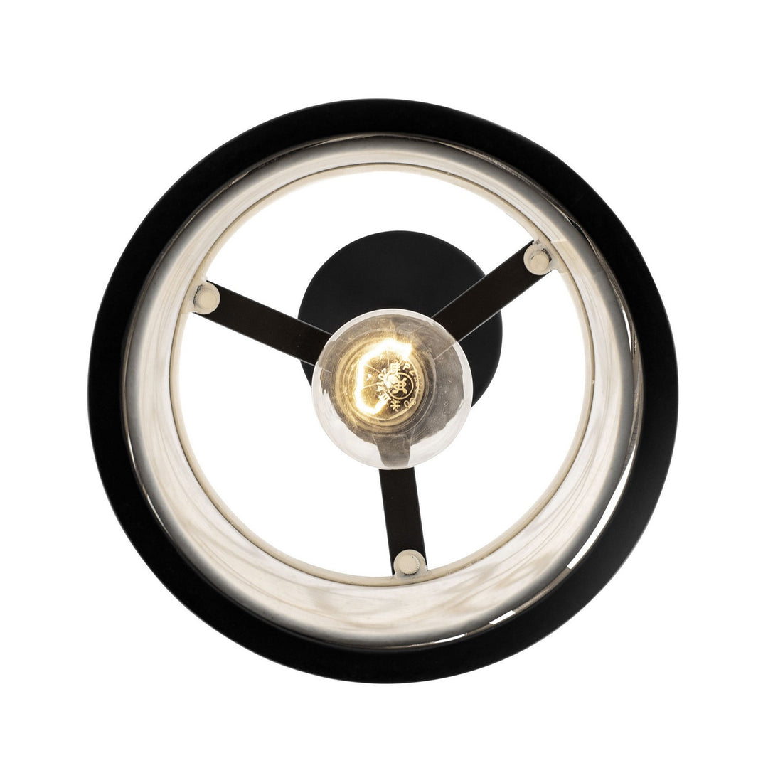 Varaluz - 381M01MBAR - One Light Mini Pendant - Scribble - Matte Black/Artifact
