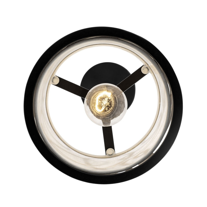 Varaluz - 381M01MBAR - One Light Mini Pendant - Scribble - Matte Black/Artifact