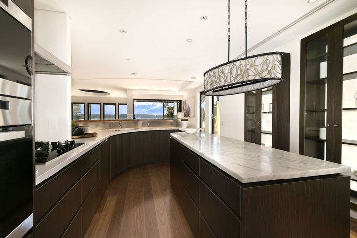 Varaluz - 381N06MBAR - Six Light Linear Pendant - Scribble - Matte Black/Artifact