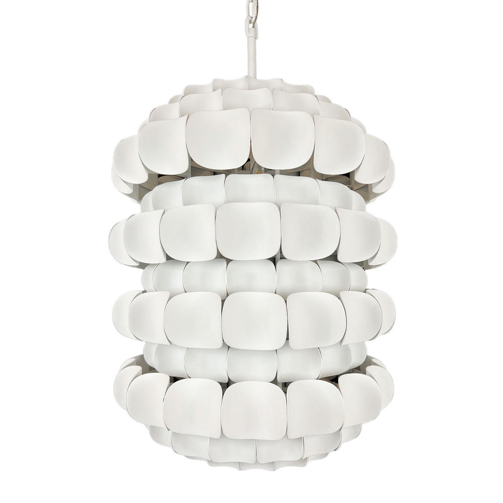Varaluz - 382F06MW - Six Light Foyer Pendant - Swoon - Matte White
