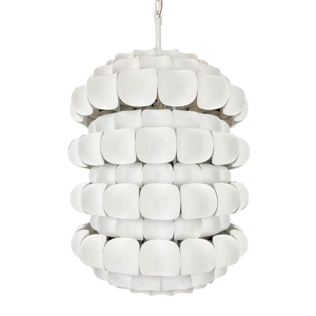 Varaluz - 382F06MW - Six Light Foyer Pendant - Swoon - Matte White