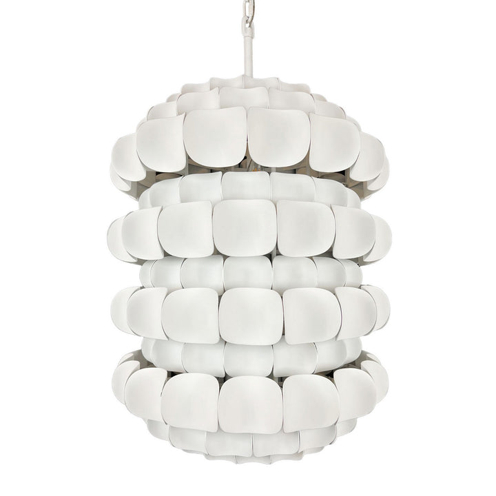 Varaluz - 382F06MW - Six Light Foyer Pendant - Swoon - Matte White
