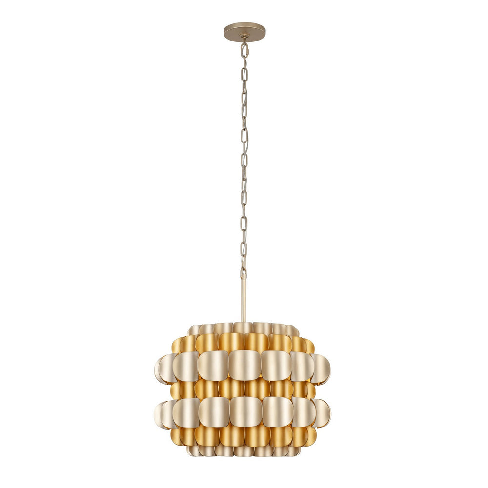 Varaluz - 382P03AGGD - Three Light Pendant - Swoon - Antique Gold/Gold Dust
