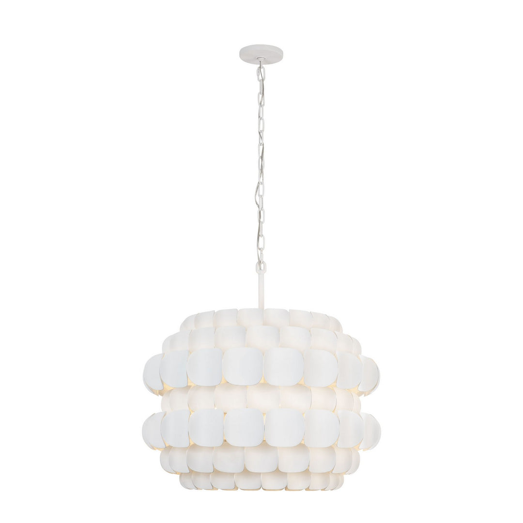 Varaluz - 382P06MW - Six Light Pendant - Swoon - Matte White