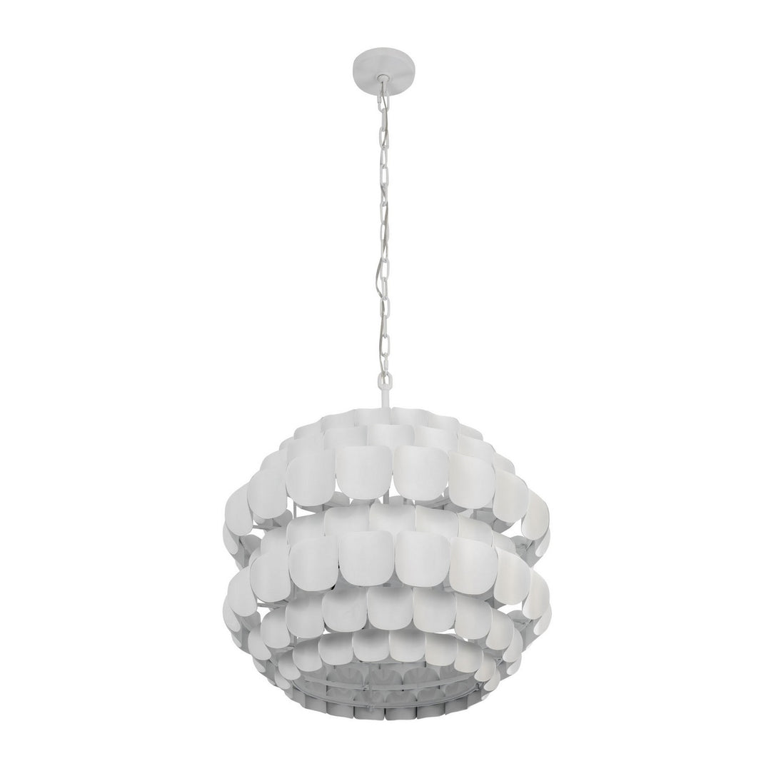 Varaluz - 382P06MW - Six Light Pendant - Swoon - Matte White