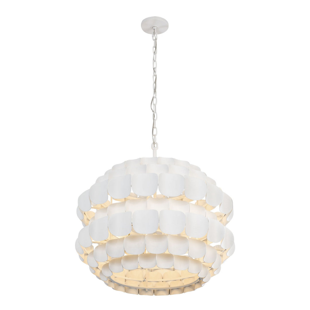 Varaluz - 382P06MW - Six Light Pendant - Swoon - Matte White