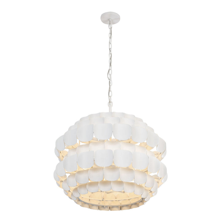 Varaluz - 382P06MW - Six Light Pendant - Swoon - Matte White