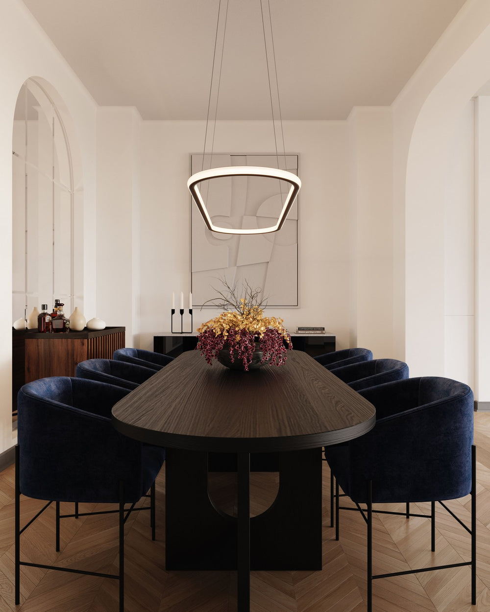 Sonneman - 2243.25 - LED Pendant - Luna - Satin Black