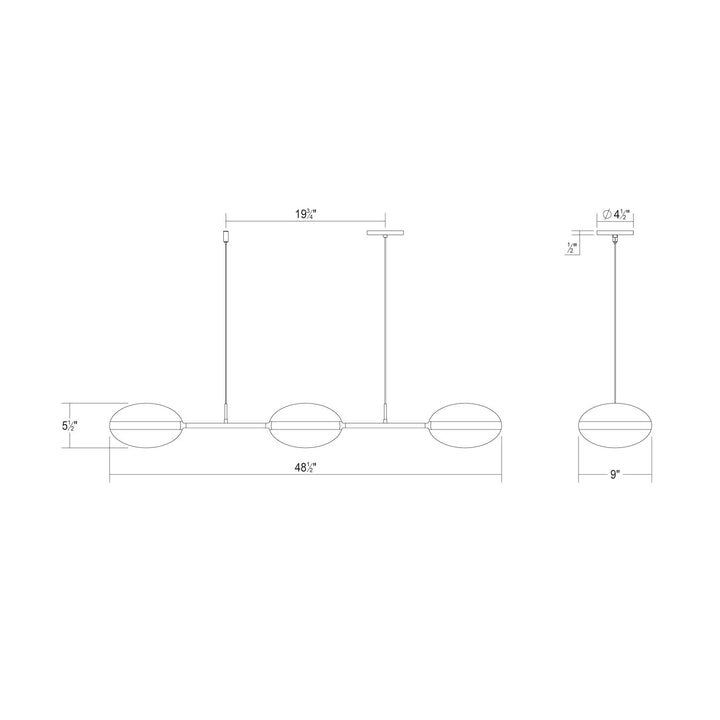 Sonneman - 3613.14 - LED Linear Pendant - Pillows - Brass