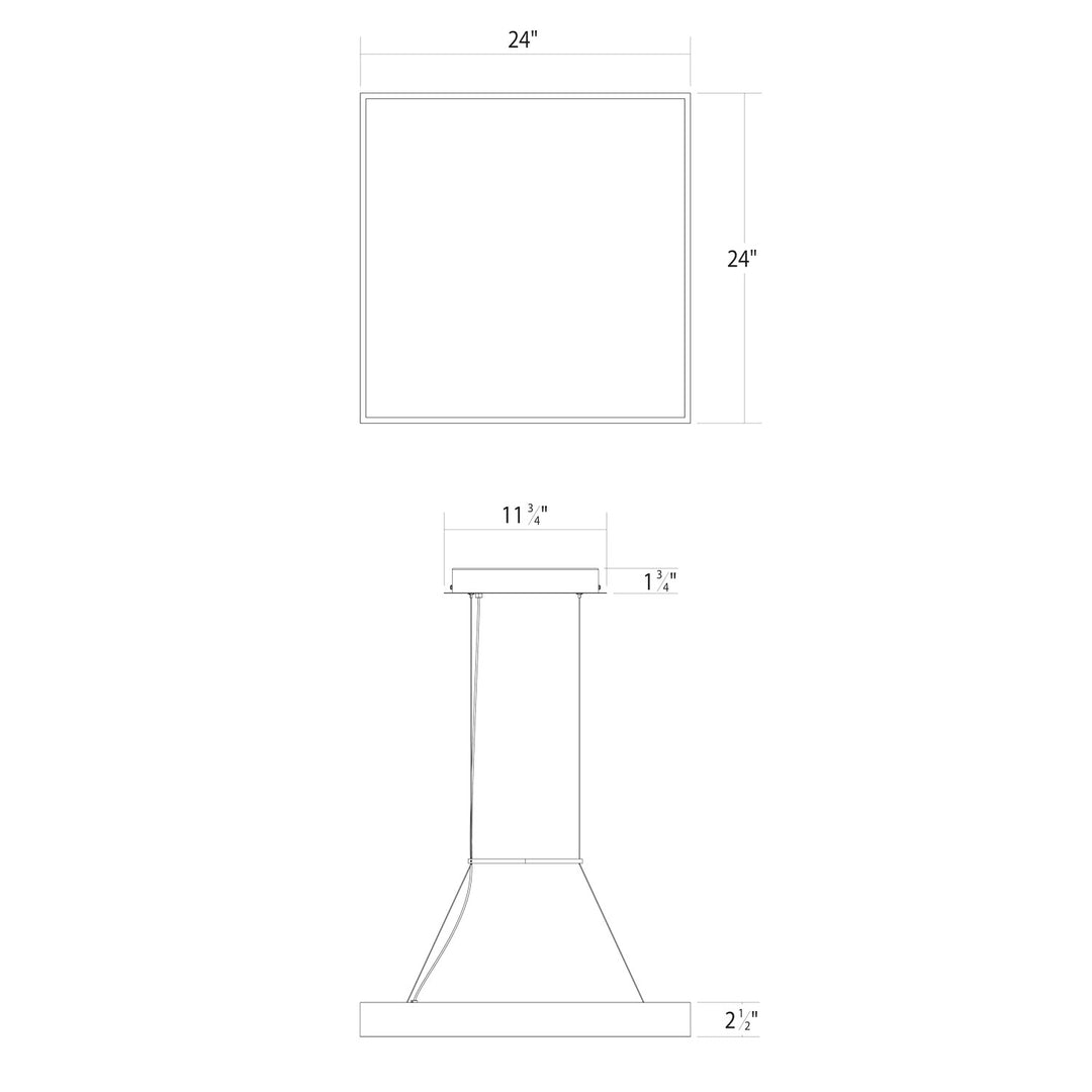 Sonneman - 3973.03 - LED Pendant - Pi - Satin White