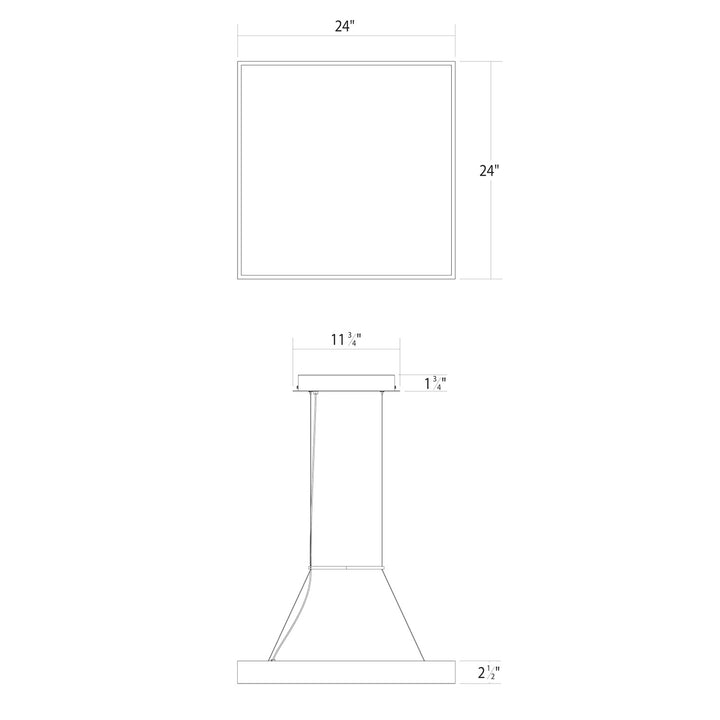 Sonneman - 3973.03 - LED Pendant - Pi - Satin White