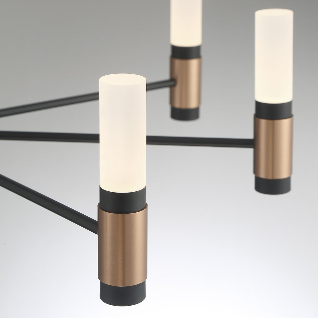 Eurofase Canada - 46352-019 - ALBANY-CHD-8LT-24IN-BRBM-WH - ALBANY - Brass-Black