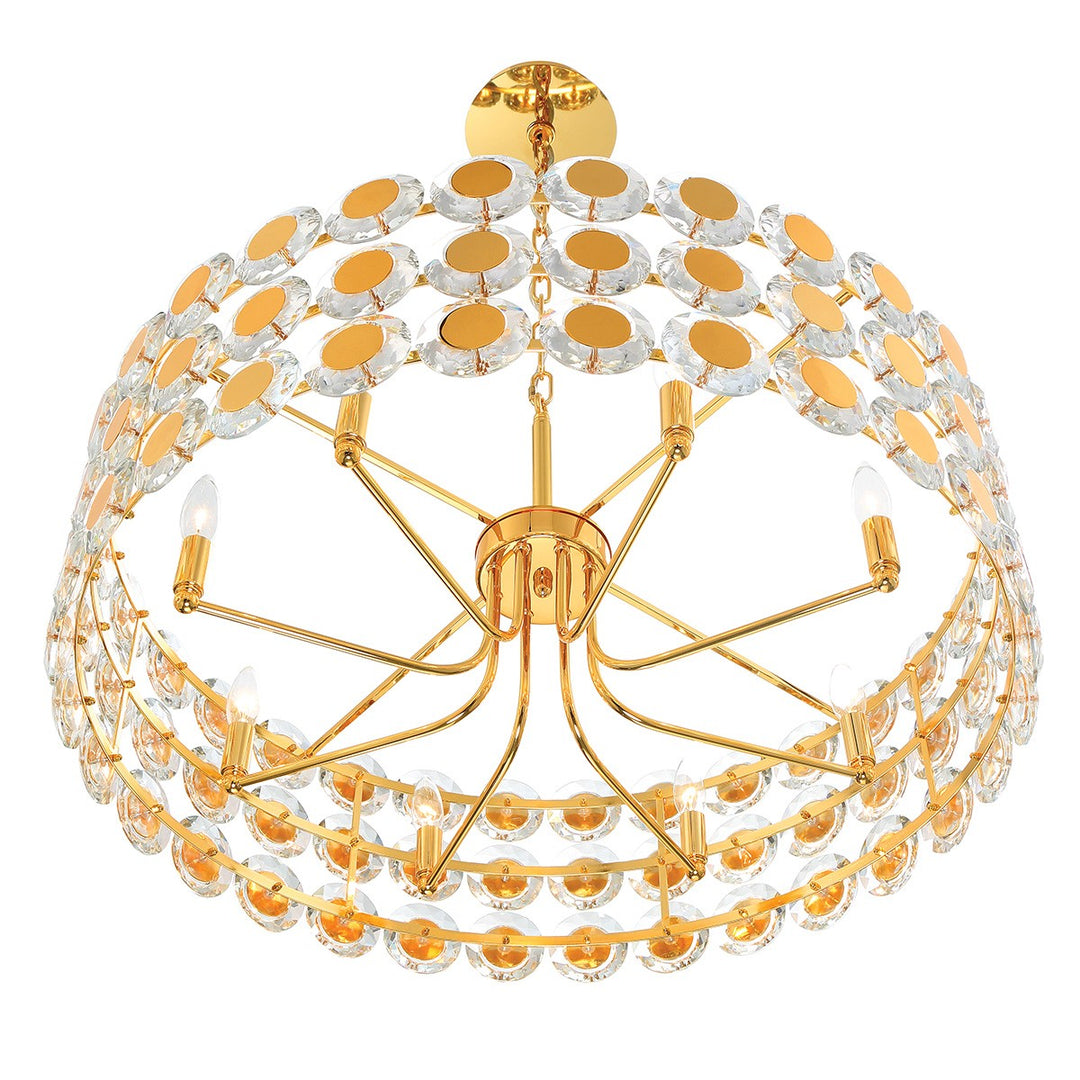 Eurofase Canada - 44286-025 - PERRENE-CHD-8LT-32IN-GD-CL - PERRENE - Gold