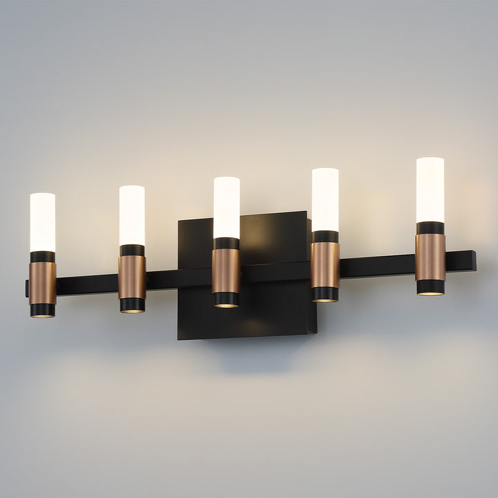 Eurofase Canada - 45236-013 - ALBANY-VAN-5LT-BRBM-WH - ALBANY - Brass-Black