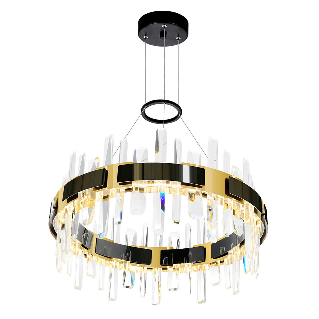 CWI Lighting Canada - 1592P24-612 - LED Chandelier - Aya - Pearl Black & Titanium Gold