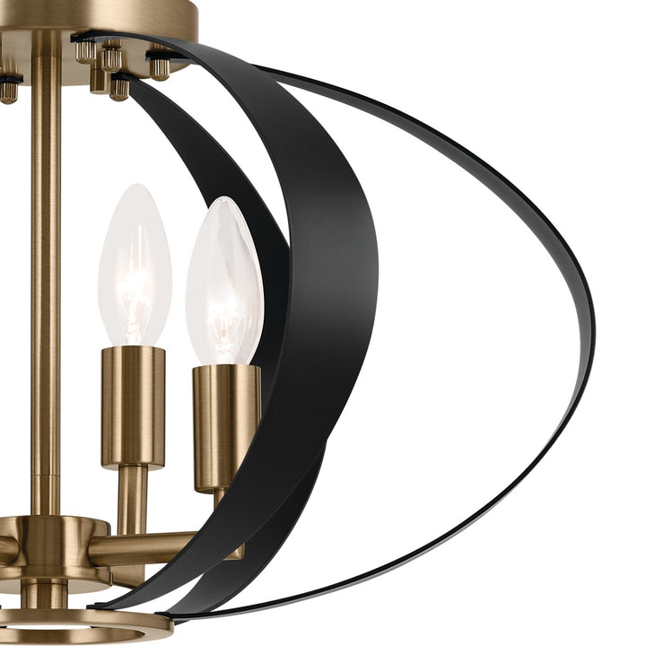 Kichler Canada - 52588CPZ - Four Light Flush Mount - Cecil - Champagne Bronze
