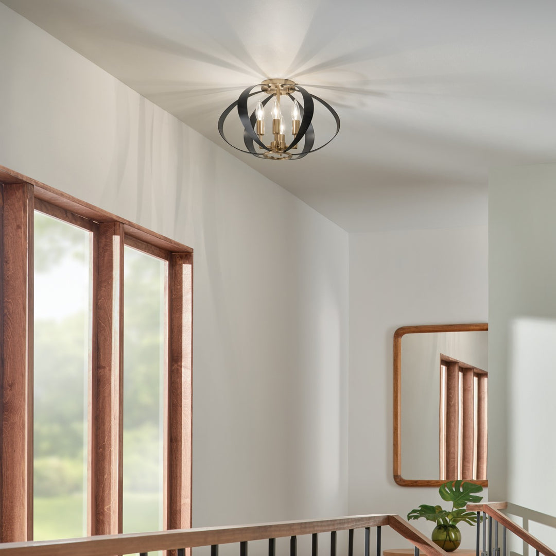 Kichler Canada - 52588CPZ - Four Light Flush Mount - Cecil - Champagne Bronze